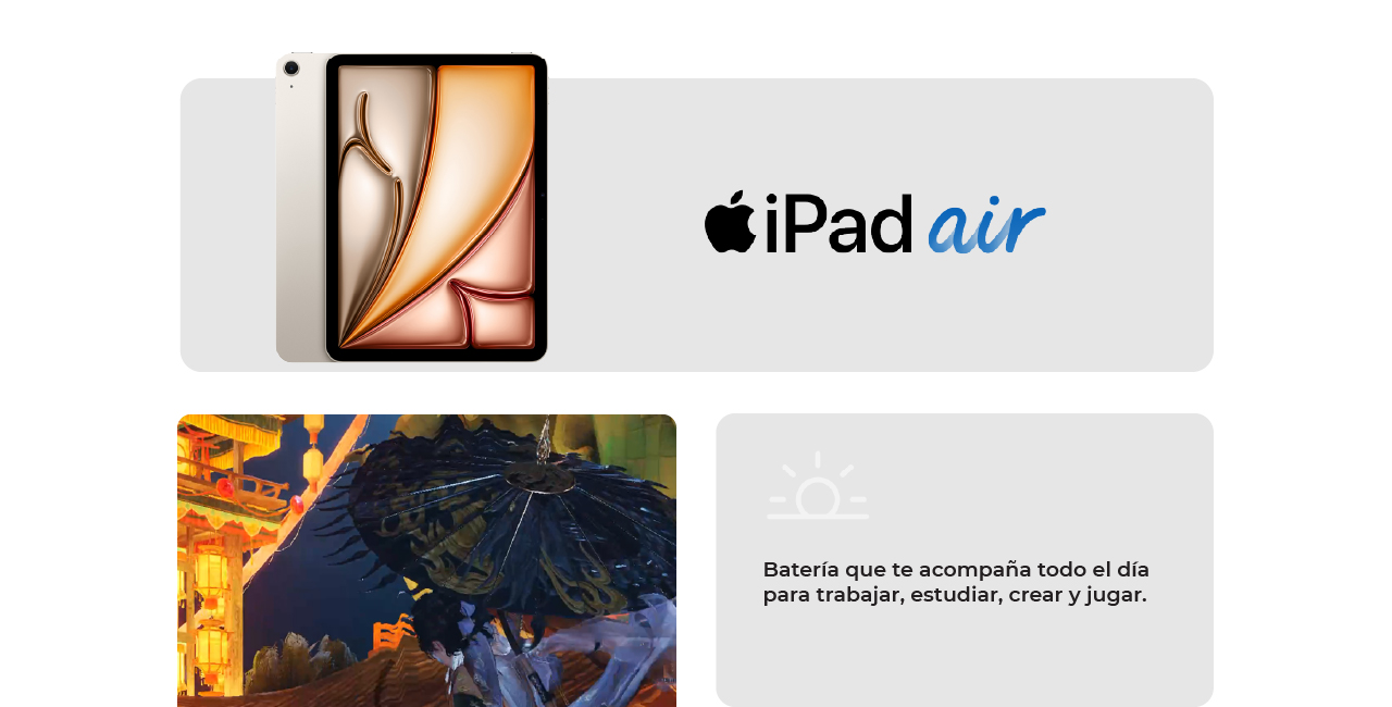 iPad air, con bateria que te acompaña todo el día