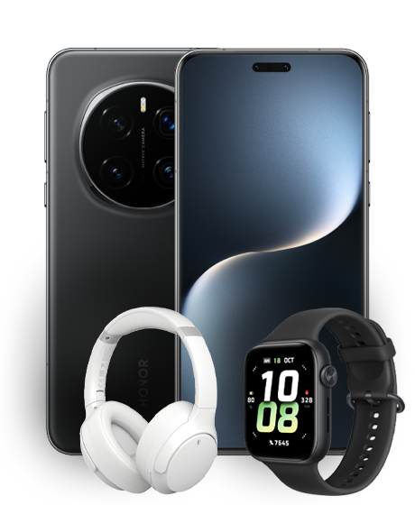 HONOR Magic 7 Pro vista frontal, trasera y dos regalos