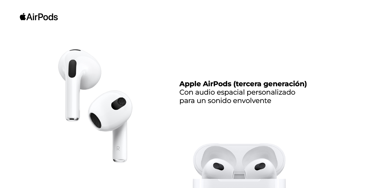AirPods con audio espacial personalizado para un sonido envolvente