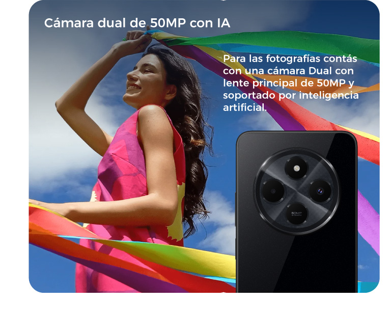 Cámara dual de 50MP con IA