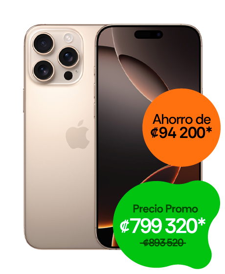 iPhone 16 Plus vista frontal y trasera promo