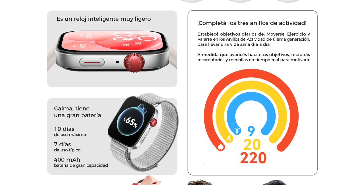 Es un reloj inteligente muy ligero y con muchas funciones