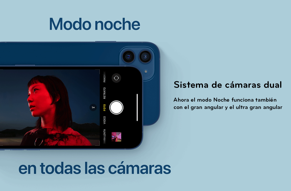 iPhone 12 con modo noche en todas las cámaras