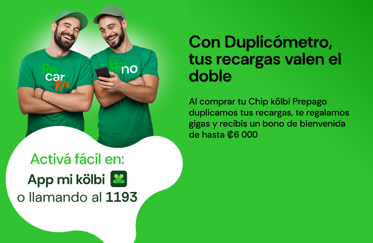 Tu Chip kölbi Prepago viene con Duplicómetro