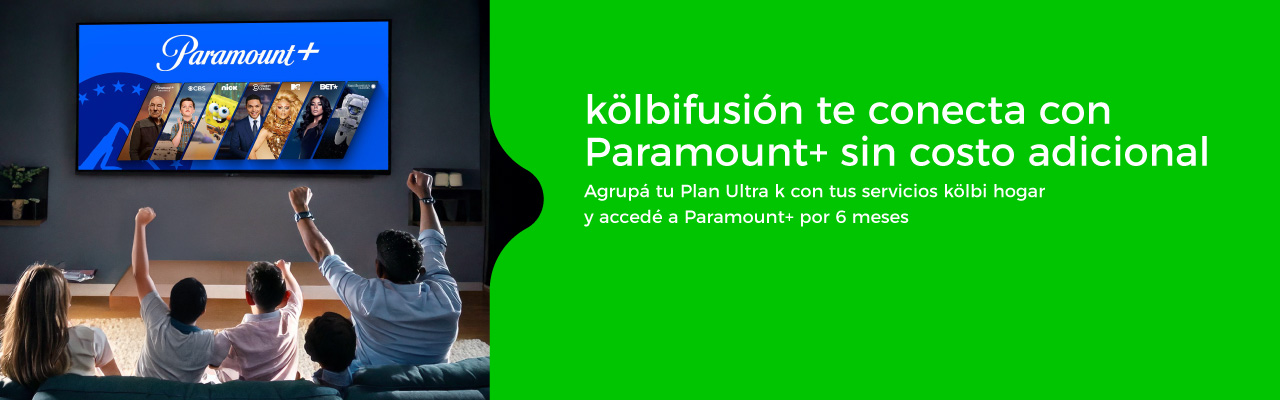 kölbifusión te conecta con Paramount+ sin costo adicional