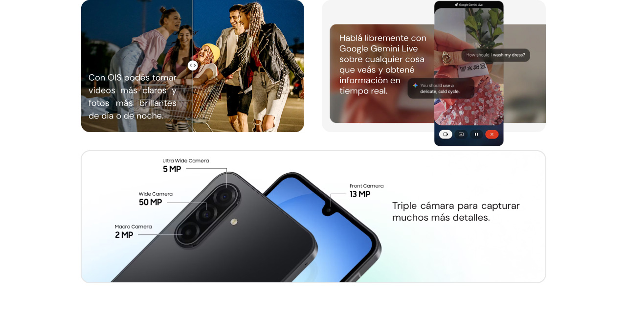 Triple cámara para capturar muchos más detalles