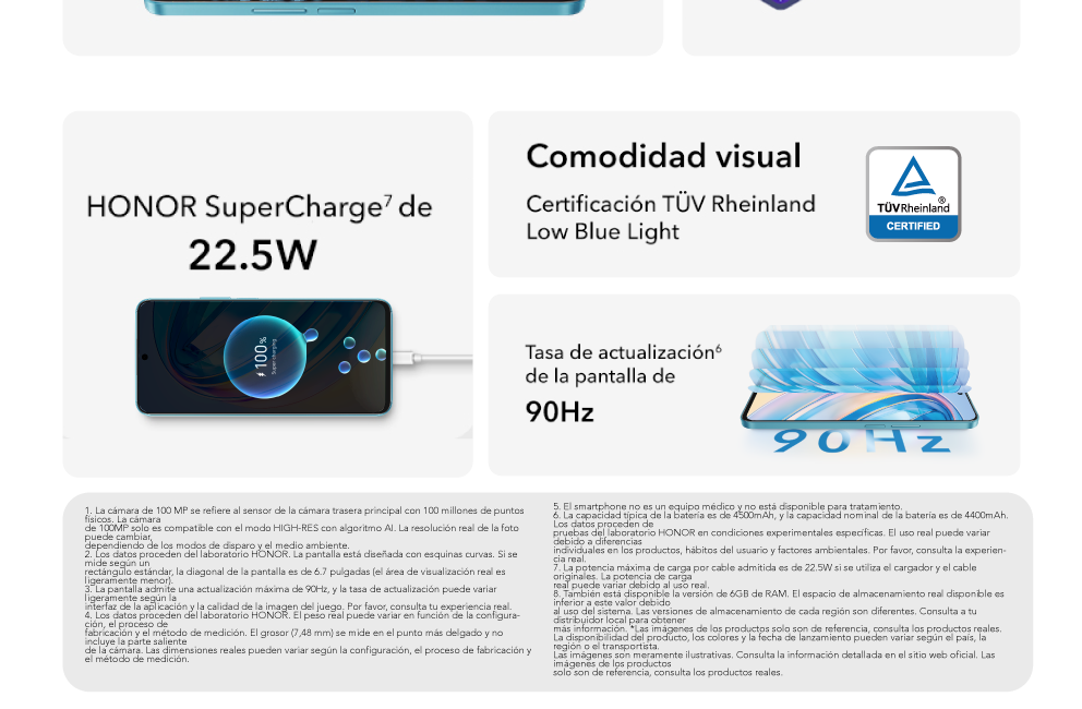 HONOR X8A, con super charge de 22.5w, comodidad visual y una tasa de actualización de 90Hz