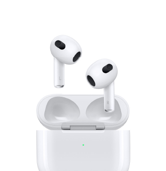 Apple AirPods (tercera generación) vista frontal fuera de caja