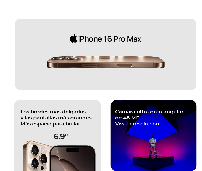 iPhone 16 Pro Max con los bordes más delgados y las pantallas más grandes