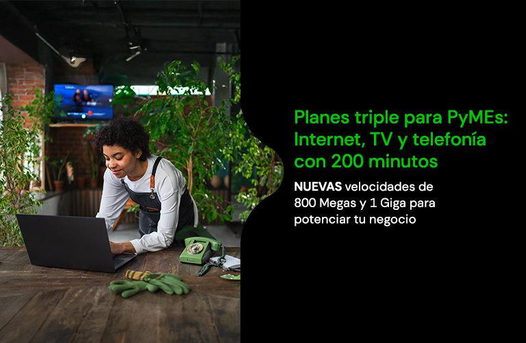 Planes triple para PyMEs: Internet, TV y telefonía con 200 minutos