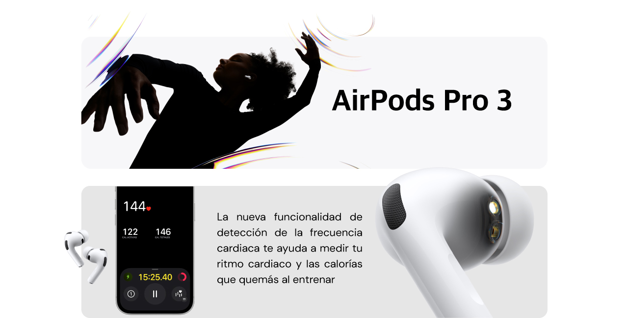 AirPods Pro 3: nueva funcionalidad de detección de la frecuencia cardiaca
