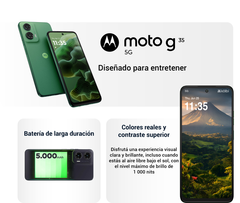moto g35 5G, Colores reales y contraste superior