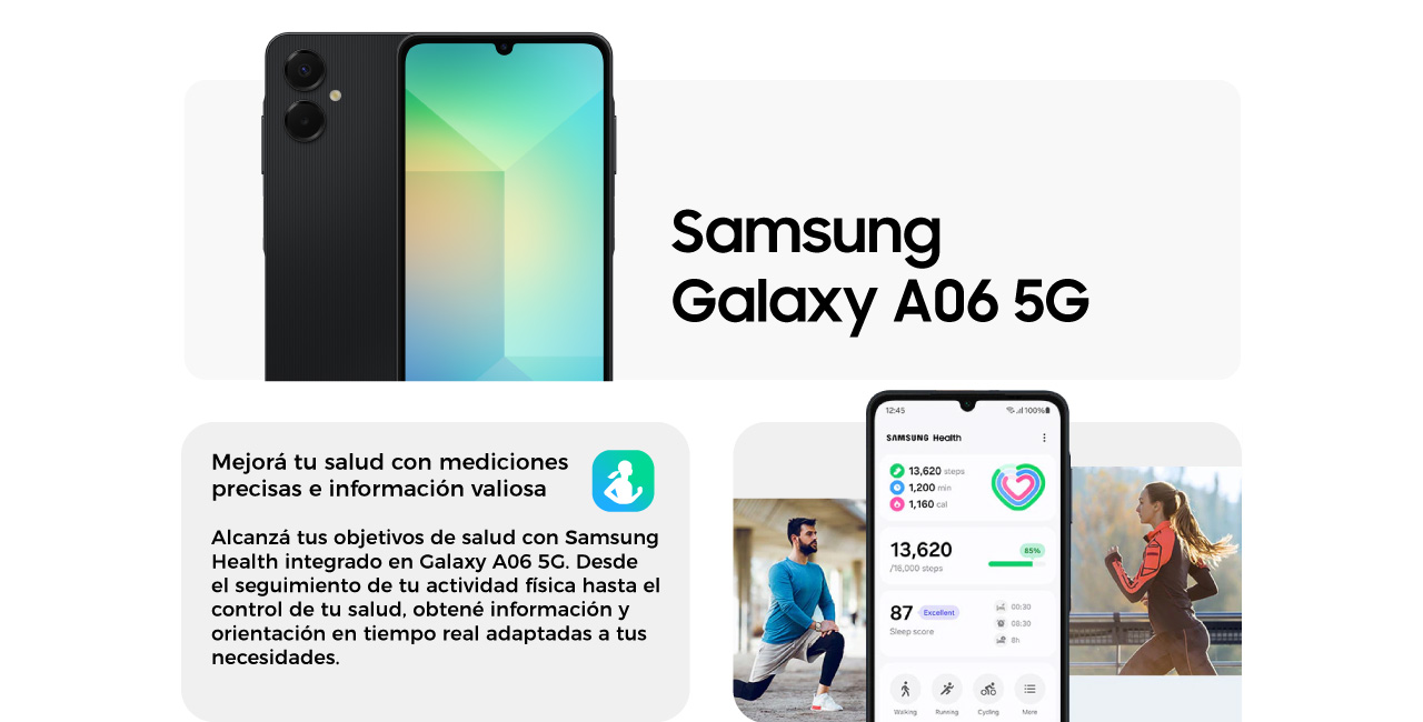 Samsung Galaxy A06 5G: mejorá tu salud con mediciones precisas e información valiosa