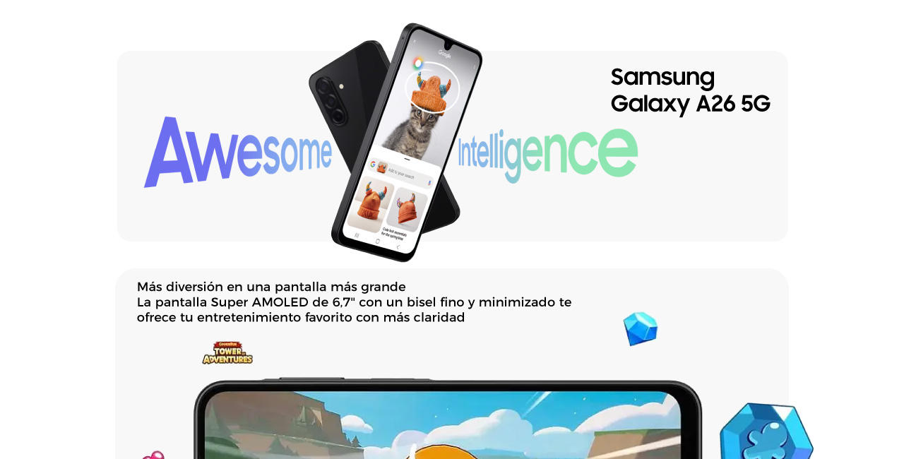 Samsung Galaxy A26 5G: más diversión en una pantalla más grande