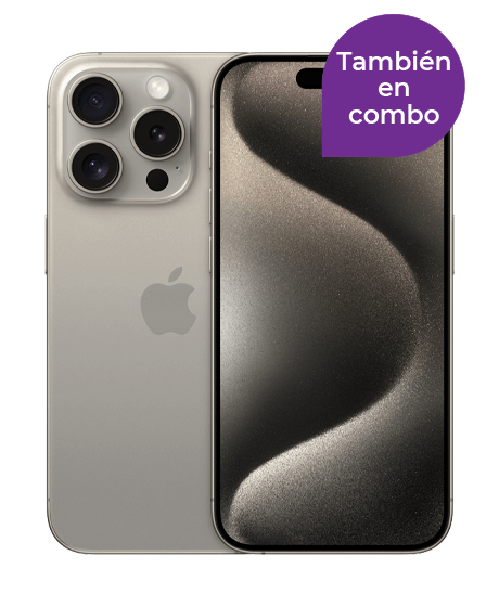 iPhone 15 Pro vista frontal y trasera