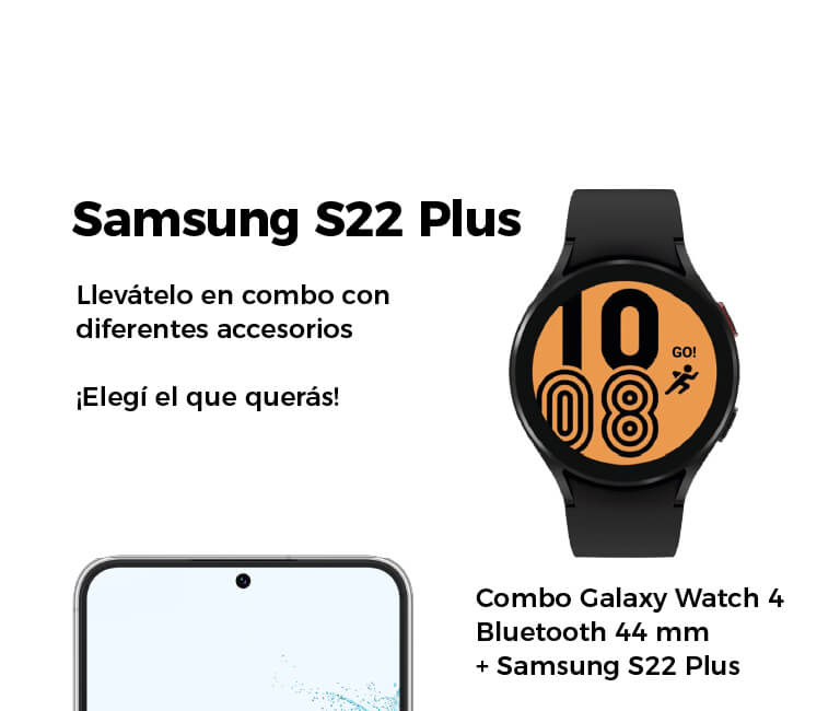 Combo reloj Galaxy 4 de 44 mm + Samsung S22 plus 