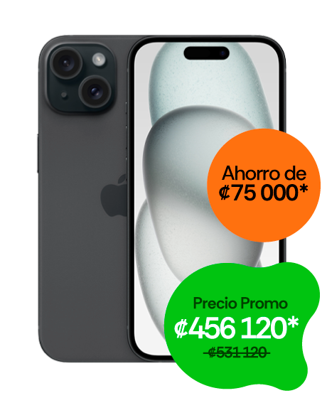 iPhone 16 Plus vista frontal y trasera promo