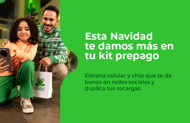 Esta Navidad te damos más en tu kit prepago, estrená celular y chip que te da bonos