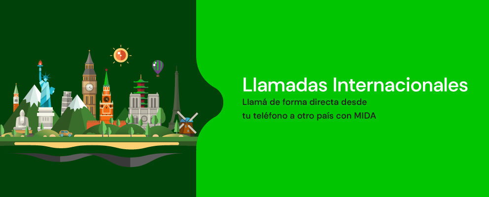 MIDA Prepago, llamá en forma directa desde tu teléfono a otro país