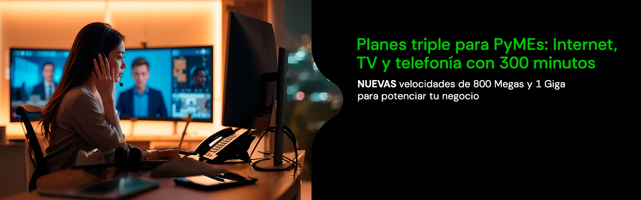 Planes triple para PyMEs: Internet, TV y telefonía