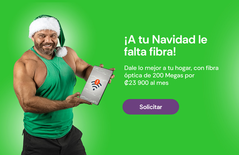 A tu Navida le falta fibra: 200 Mbps con fibra óptica por solo ¢23 900