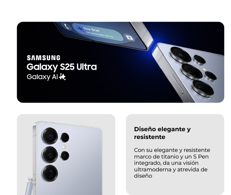 Samsung Galaxy S25 ultra, diseño elegante y resistente