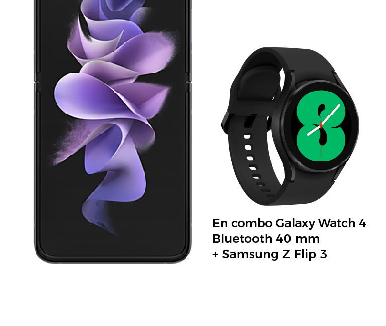 Combo reloj Galaxy 4 de 40 mm + Samsung Z Flip 3