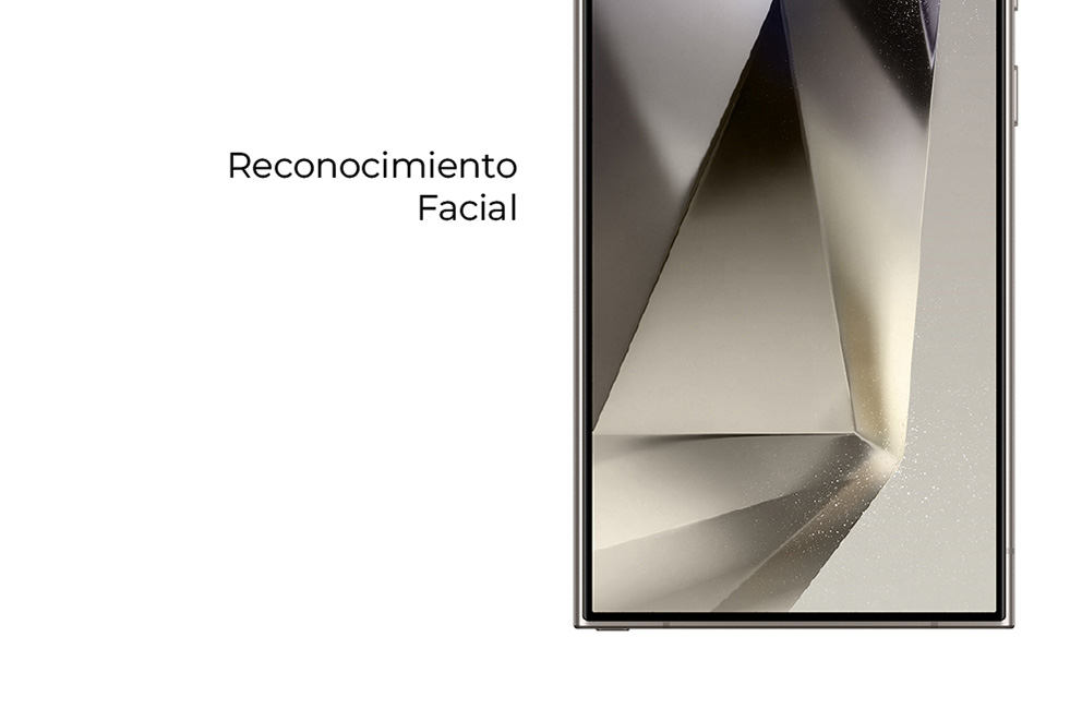 Samsung Galaxy S24 ultra vista trasera con reconocimiento facial