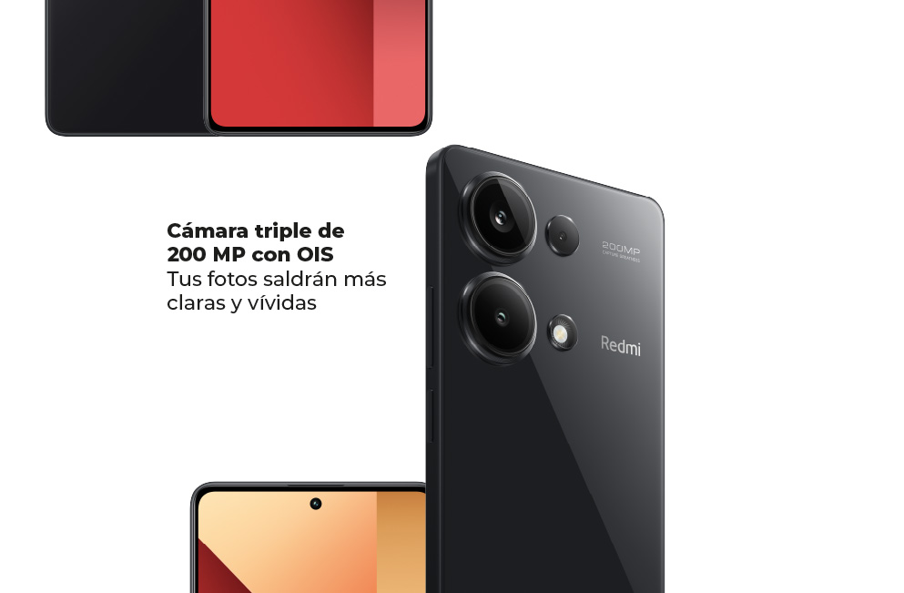 Cámara triple de 200 MP con OIS