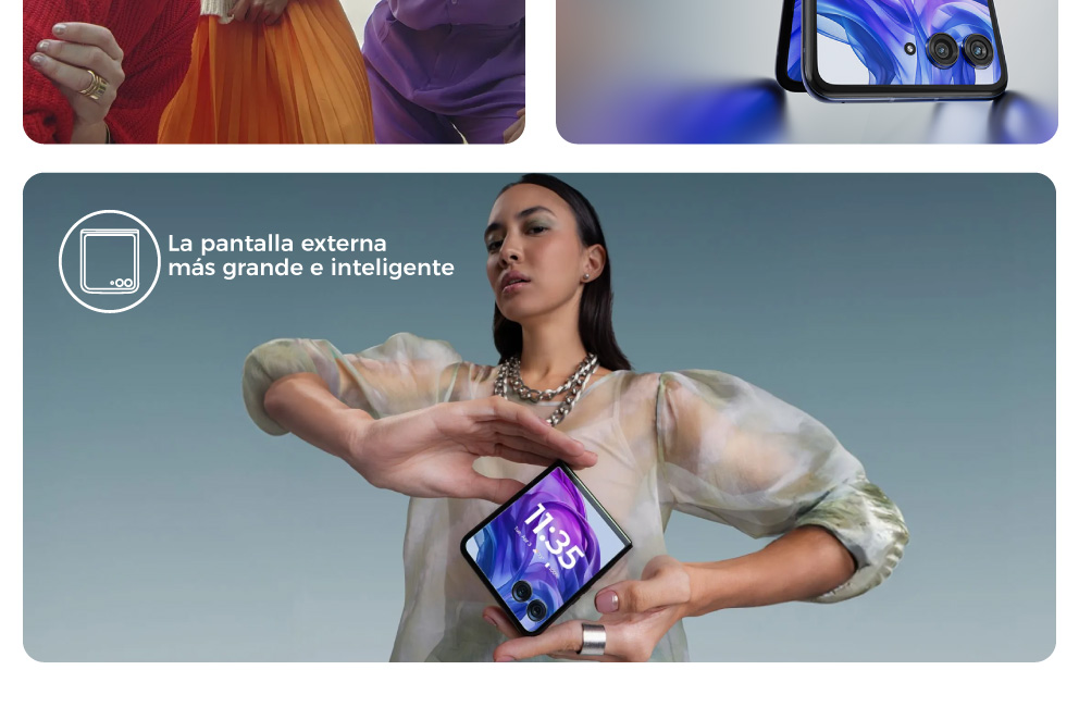 La pantalla externa más grande e inteligente