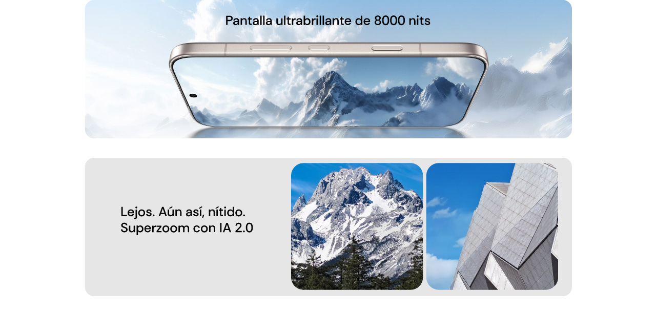 Pantalla ultrabrillante de 8000 nits