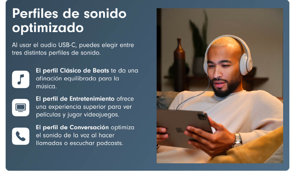 Beats Studio Pro, perfiles de sonido optimizado