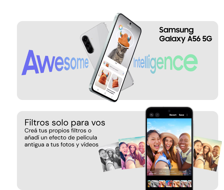 Galaxy A56 5G creá tus propios filtros para tus fotos y videos