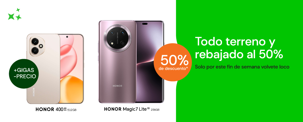 Todo terreno y rebajado al 50%, solo por este fin de semana