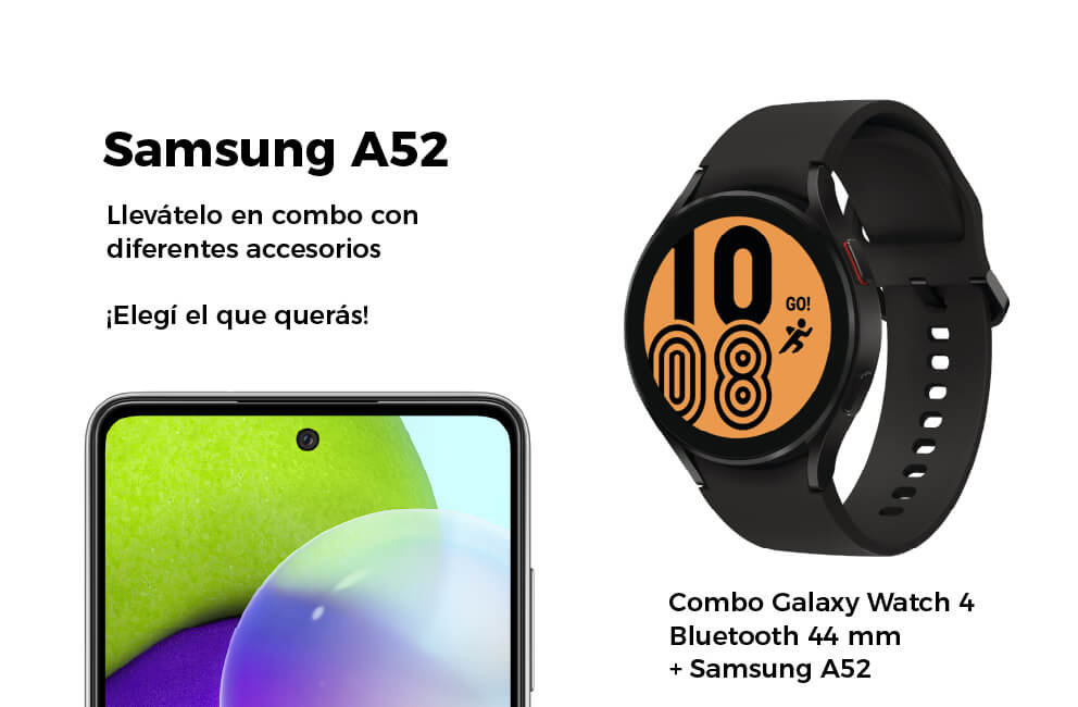Combo reloj Galaxy 4 de 44 mm + Samsung A52