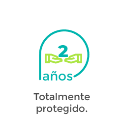 Totalmente protegido por 2 años
