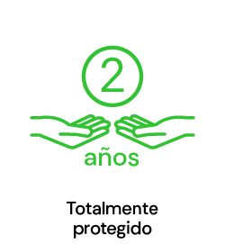 Totalmente protegido por 2 años