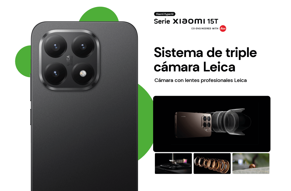 Xiaomi 15T, sistema de triple cámara Leica 