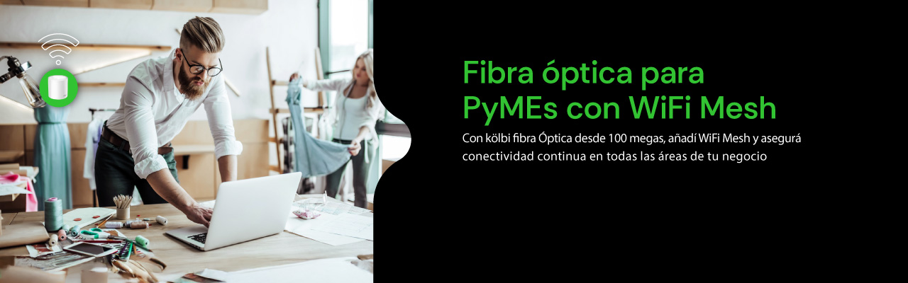 Con fibra Óptica desde 100 megas, añadí WiFi Mesh y asegurá conectividad de tu negocio