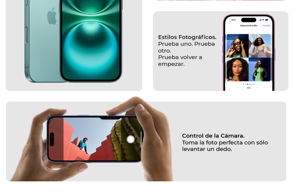 iPhone 16 con control de la cámara, toma la foto perfecta