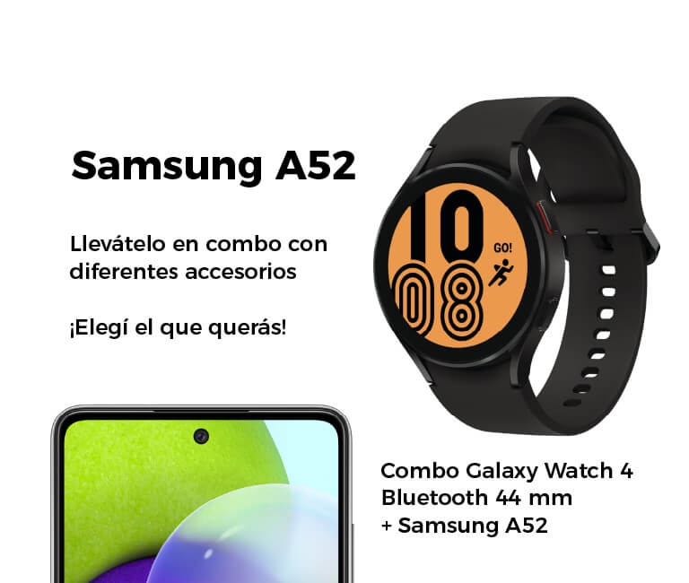 Combo reloj Galaxy 4 de 44 mm + Samsung A52