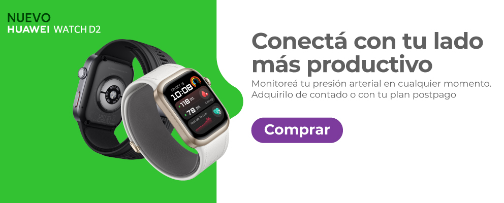Huawei Watch D2 Conectá con tu lado más productivo y monitoreá tu presión 