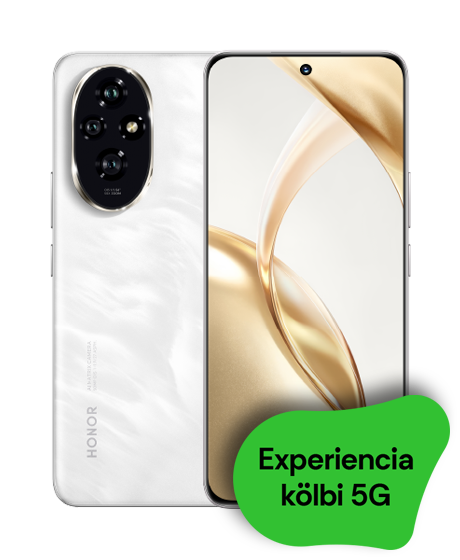 HONOR 200 vista frontal y trasera con regalo