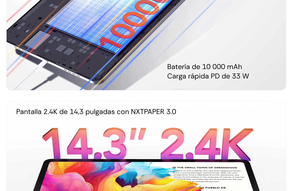 NXTPAPER 14 pantalla 2.4k de 14,3 pulgadas