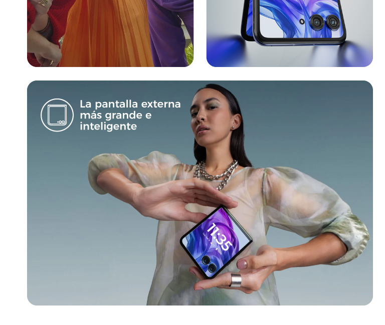 La pantalla externa más grande e inteligente