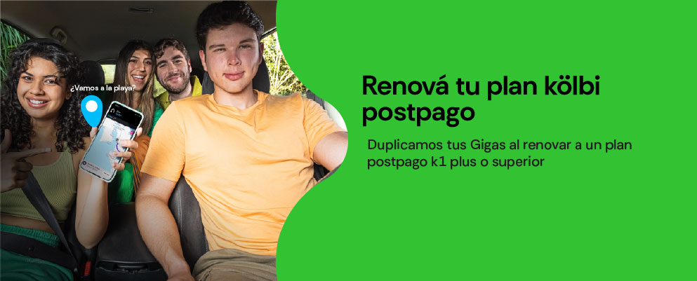 Duplicamos tus Gigas al renovar a un plan k1 plus o superior