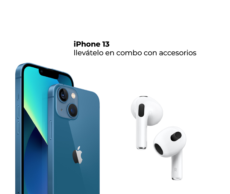 iPhone 13 llevátelo en combo con accesorios