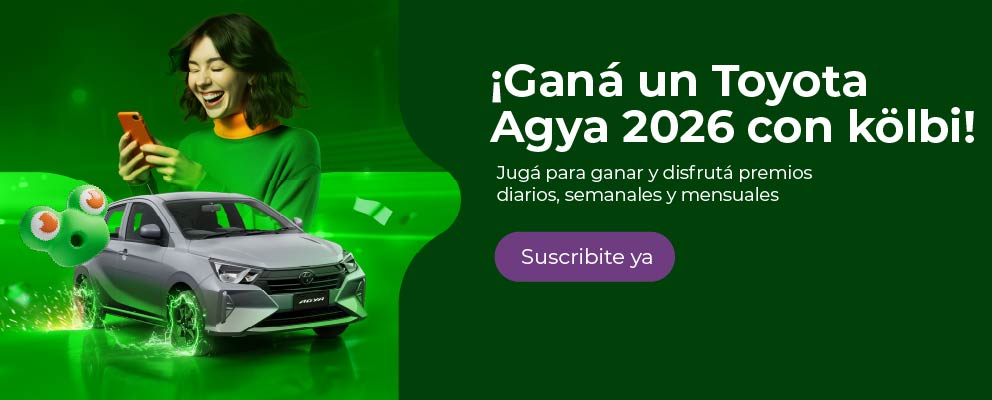 ¡Ganá un Toyota Agya 2026 con kölbi! Jugá para ganar, suscribite
