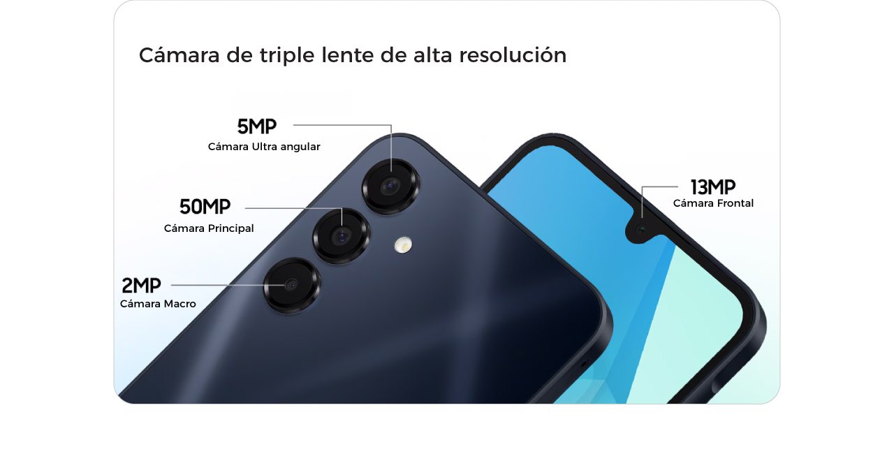 Cámara de triple lente e alta resolución