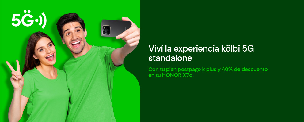 Experimentá kölbi 5G hoy mismo con un HONOR X7d a 40% descuento